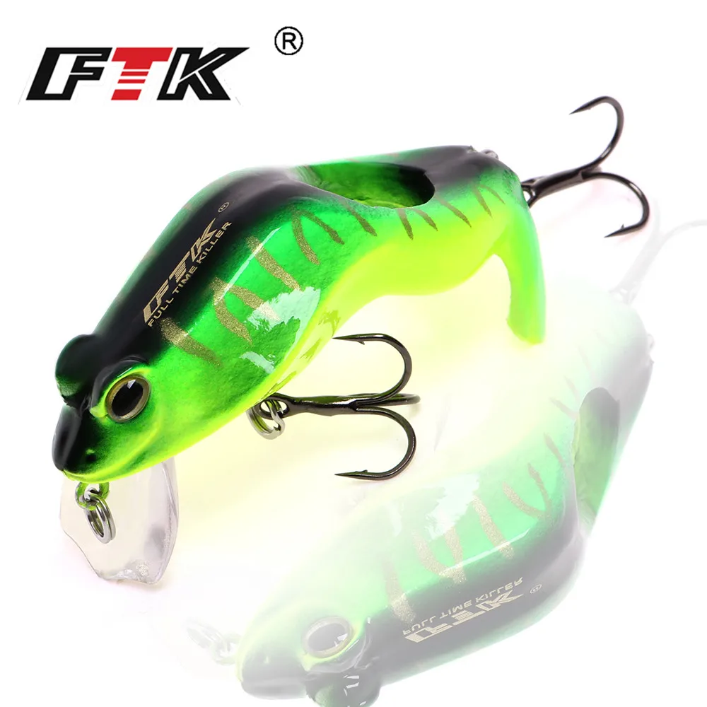 

FTK Colorful Hard Frogs Fishing Lure 1Pcs/Lot 60Mm 8G Floating Topwater Fish Wobbler Artificial Fishing Crankbait Lures