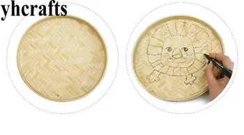 

6PCS/LOT.30cm Paint unfinished bamboo weaving,Home ornament,Wall decoration.DIY creative,Crafty work.kindergarten supplies.OEM