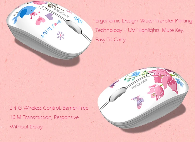 best pc gaming mouse M101 Wireless Mouse 2.4G Cute Silent Optical Cartoon Computer Mice With USB Receiver 1600DPI for Laptop Kid Girl Gift Macbook2022 new girls 2.4G Dual Model Wireless Bluetooth 5.0 Rechargeable Silent Cute Mouse Long Standby Multi Button Mouse For IOS PC Notebook white gaming mouse wireless