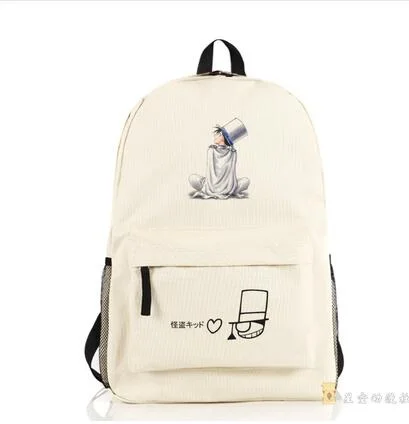 

High Q Anime Kid the Phantom Thief backpack Printing unisex Kaitou kIDDA Canvas Laptop COSPLAY Backpack for Teenagers