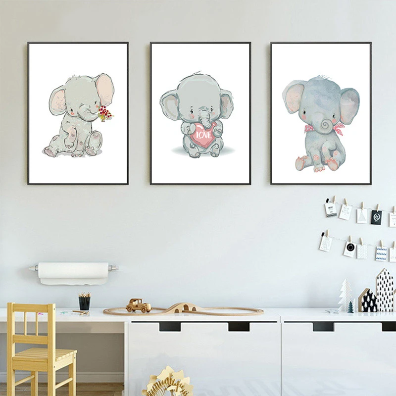 elephant canvas nursery