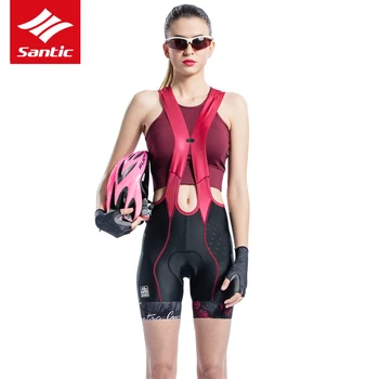 

Santic Women Cycling Shorts Pro Team Downhill Mountain Road Bike Shorts Italian Imported Padded Bicycle Shorts Bermuda Ciclismo