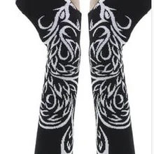 Черный свитер Феникс сексуальный танцевальный костюм диско вечерние кружевные длинные перчатки без пальцев