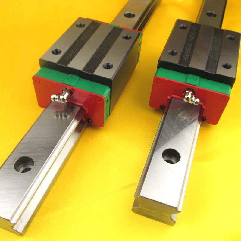 for CNC Routers GUWANJI 2Pcs Linear Guide Rail HGR20-300mm with 4Pcs HGH20CA Square Type Carriage Bearing Block Linear Rail Set Slide Guide Rod Overall Length 11.8 inch 300mm