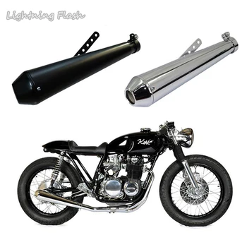 

Retro Motorcycle Exhaust Muffler Pipe Exhaust System Tail Tip Pipe Stainless Steel Vent Tube 38/40/43/45mm Motorbike Escape