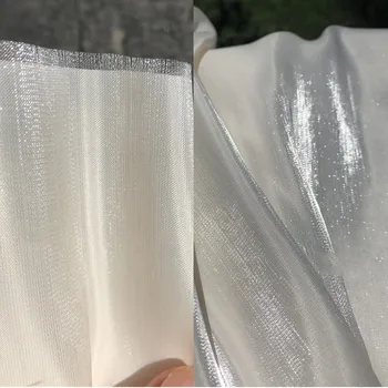 

RUBIHOME 3 Meters Designer Crystal Silk Fabric Waterproof and Breathable Thin Soft Cloth Stage DISCO