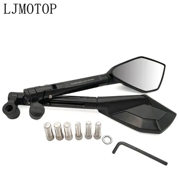 

new Motorcycle Mirrors Moto Rearview Mirrors CNC Side Mirrors For bmw f800gs s1000r rsv4 yamaha nmax 155 300 xmax530 accessories