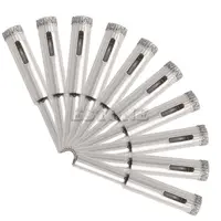 Forets à noyau revêtu de diamant 10 pièces, 5mm 6mm 8mm 10mm 12mm, scie à trous, carreaux de verre céramique marbre accessoires de travail 2
