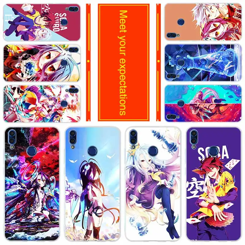 

Phone for HUAWEI Honor 10 9 i lite Cover Honor 8X a max 9lite 7 6 X 7a pro V20 Play Cover Case Game NO life Anime