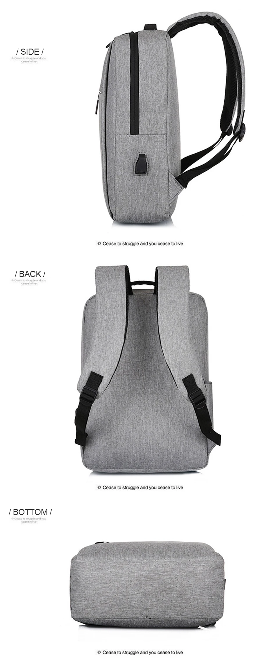 Mens Backpack 15.6 Inch Laptop Backpacks Male Notebook Back Pack USB Charging Travel Bagpack Student Waterproof Women Style Bags (14)