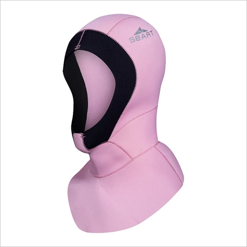 Sbart 3 мм для подводного плавания из неопрена шляпа чехол для Гидрокостюма головной убор для дайвинга Черный Розовый камуфляж термальный неопрен солнцезащитный крем Быстросохнущий - Цвет: Розовый