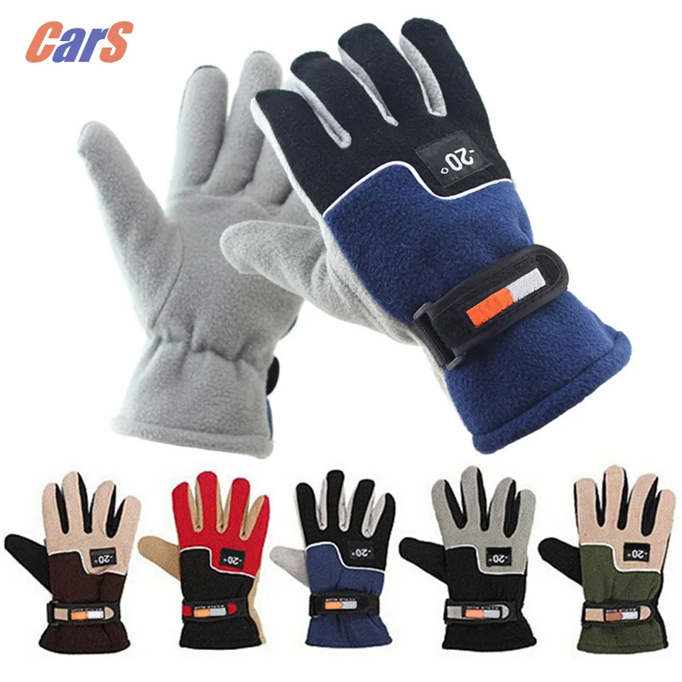 Men Cold proof Cold Weather font b Gloves b font Winter Warm Fleece Thermal Motorcycle font