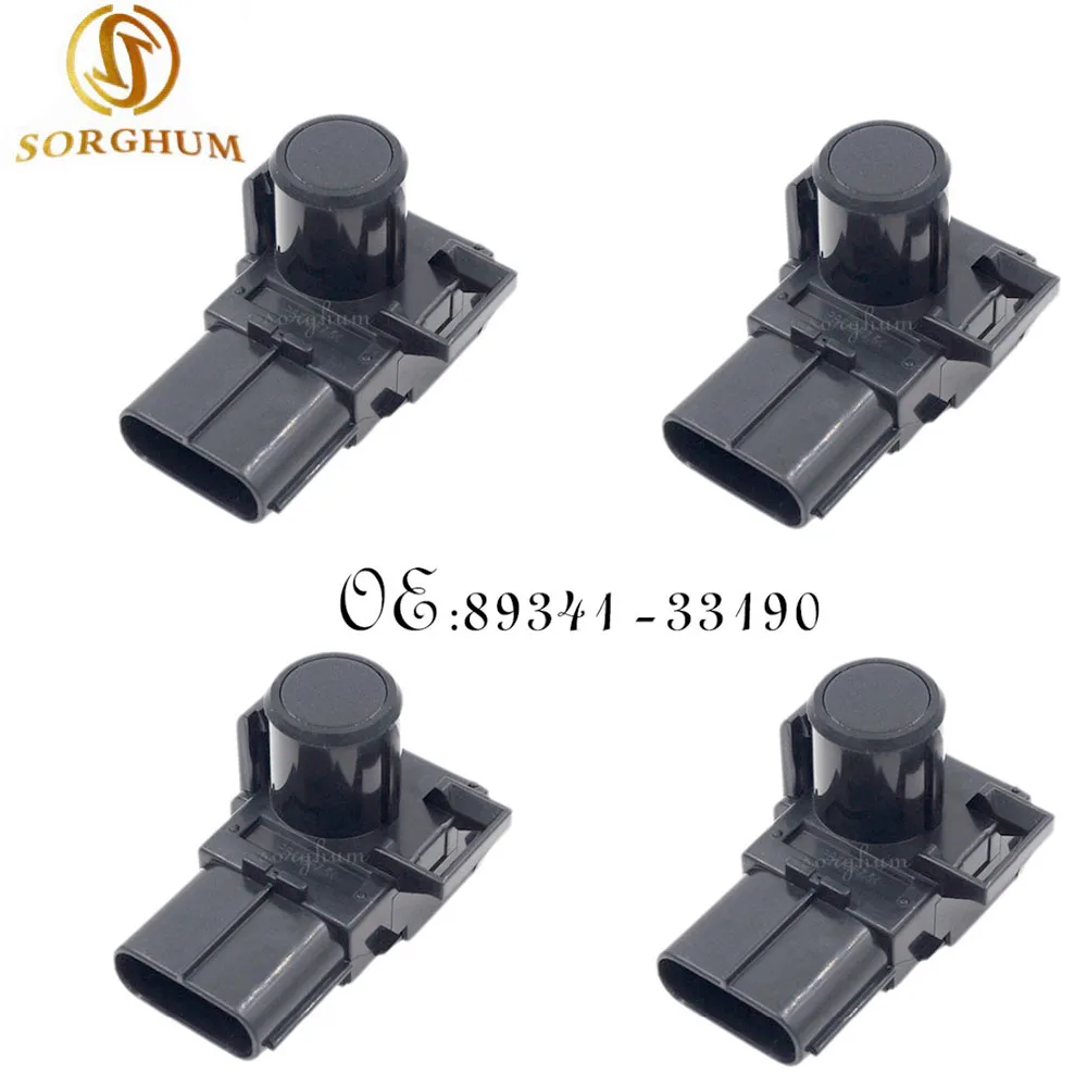 

4PCS Front Parking Ultrasonic Sensor PDC Fits Lexus LX570 RX350 RX450H 89341-33190 89341-33190-C0 Black