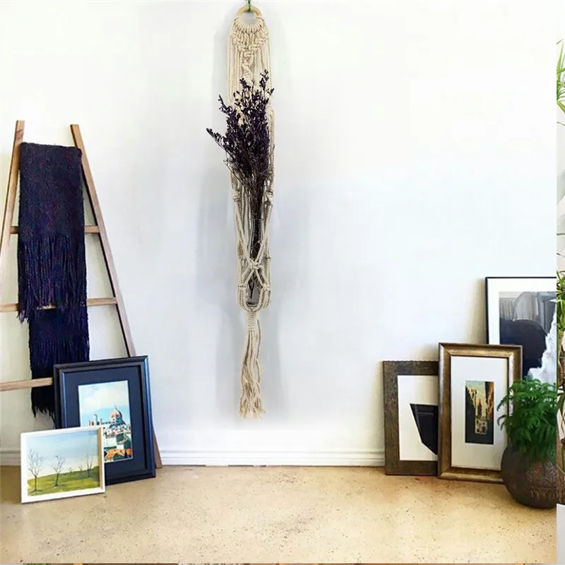 

Handmade Wall Hanging Tapestry Macrame Wedding Ceremony Macrame Hanging Plant Basket Wall Plant Hanger Hanging Plant Pot Holders