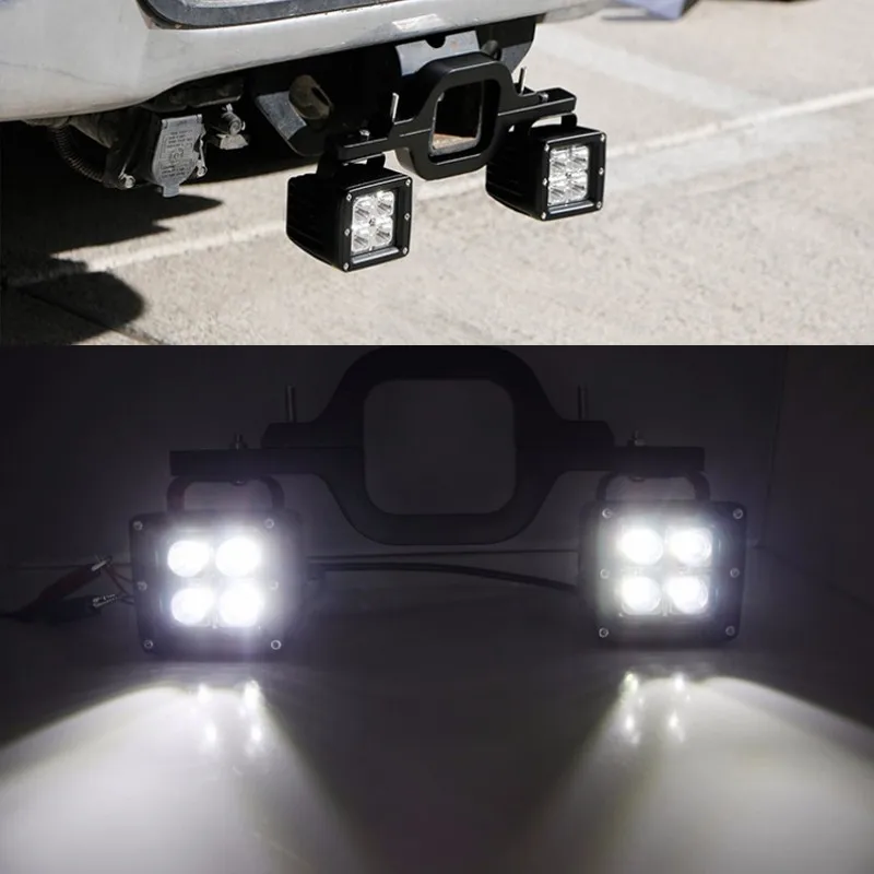 

Car tow hook hitch receiver Led Flood light Rear Reverse Backup Brake Stop tail light Fog lamp for Pickup truck SUV 4x4 Offroads
