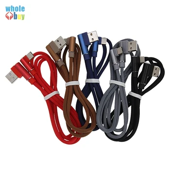 

300pcs Double Elbow USB Type C Cable, Right Angle Denim Braided USB C To USB A Charger Cord for Samusng Galaxy Note9 S9 S8