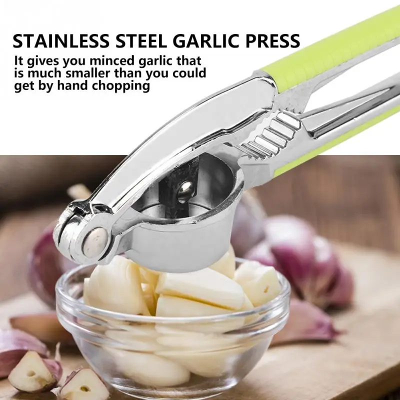 Multi function Metal Garlic Press Portable Stainless Steel Garlic