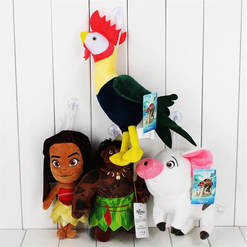 20-25 см 4 шт./компл. Kawaii аниме Moana plush игрушки принцесса Моана Мауи heihei мультфильм Приключения куклы vaiana дети игрушки подарки