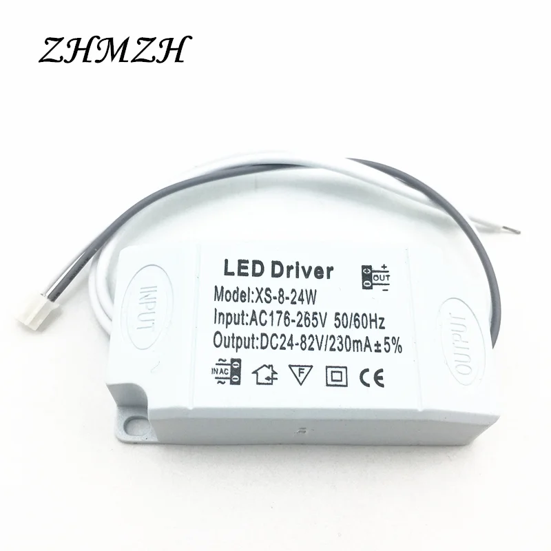 8 24W LED Constant Current Driver 230mA DC Output Power Supply 176 265V