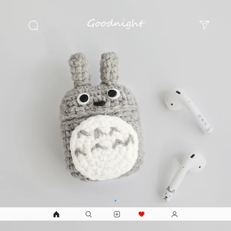 

Cute Totoro knitted Case for Apple Airpods Case Bluetooth Earphone Headphone Accessories Charging Box Bag