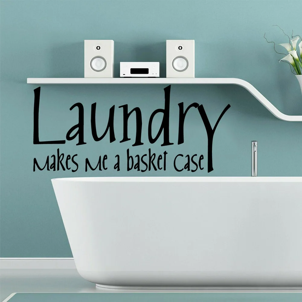 

Free shipping laundry Waterproof Wall Stickers Home Decor Living Room Children Room Removable Decor Wall Decals