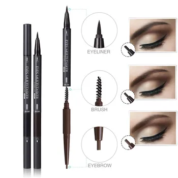 

Menow makeup set multifuction eyebrow eyeliner pencil with brush waterproof long lasting black coffee eyebrow pomade MN067