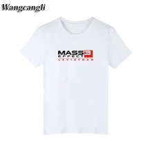 2017 Mass Effect 3 N7 Black T Shirt Men Brand Famous Game fashion Men T-shirt Short Sleeve Summer in White Tee Shirt men’s