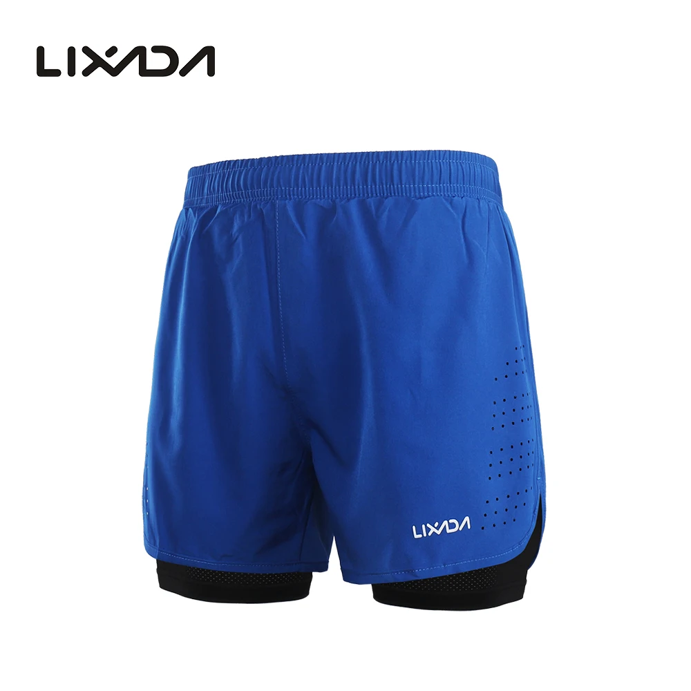 

Lixada Men's 2-in-1 Outdoor Running Shorts Quick Drying Breathable Training Exercise Jogging Cycling Shorts with Longer Liner