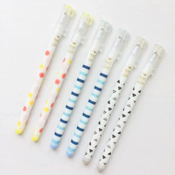 

3X Fresh Simple Dots Gel Pen Writing Signing Pen School Office Supply Kids Gift Stationery 0.5mm Black Ink