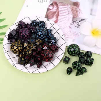 

10 Pcs/Set Game Dice Multi Sided Dices Mixing Party Games Club Gifts Creative Adult Children For Dungeon D & D Games Play