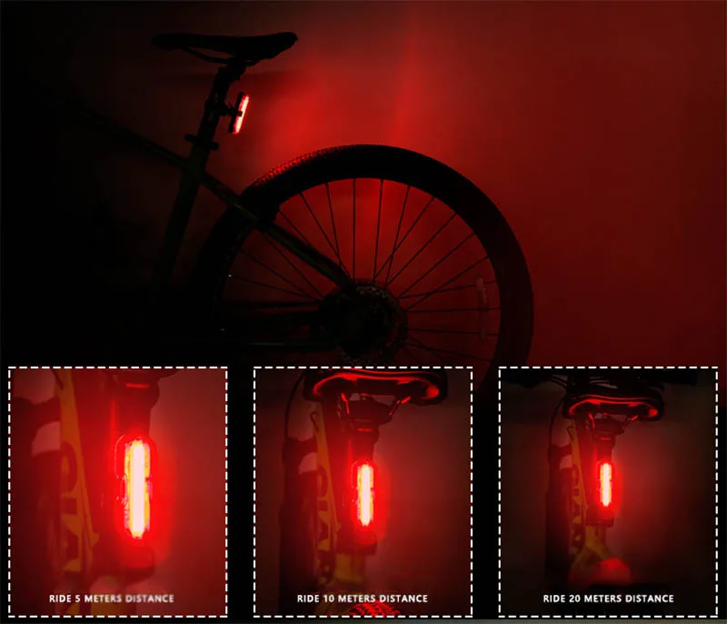 Top Cycling Bike light USB Rear Bicycle lantern COB LED Safety tail lights MTB luz bici 2 color 5 mode Flash Cycle Lighting Bicycles 2 Top Cycling Bike light USB Rear Bicycle lantern COB LED Safety tail lights MTB luz bici 2 color 5 mode Flash Cycle Lighting Bicycles 2