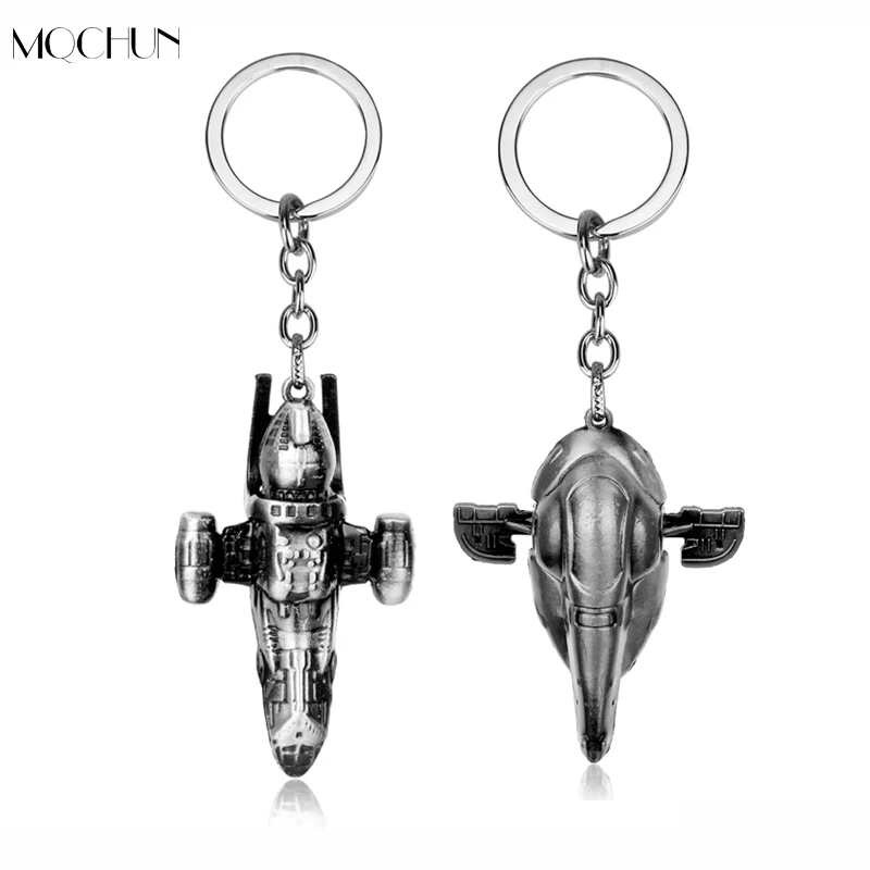 MQCHUN Star Wars Space Ship Model Keychain Metal Key Chain Pendant