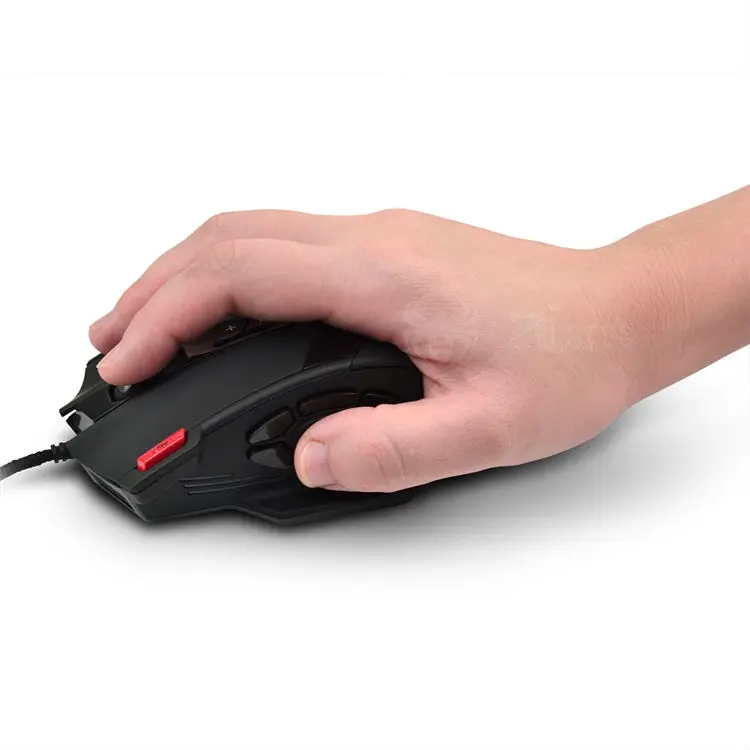 Gaming Mouse Ajustable 4000DPI 12 Buttons Optical Macro Programming USB Game Mouse Gamer Breathing Lights (10)