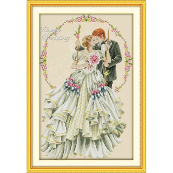 

cross-stitch kits, DIY cross stitch, dmc mulina set embroidery suit, mulina seam print wedding enough canvas for embroidery