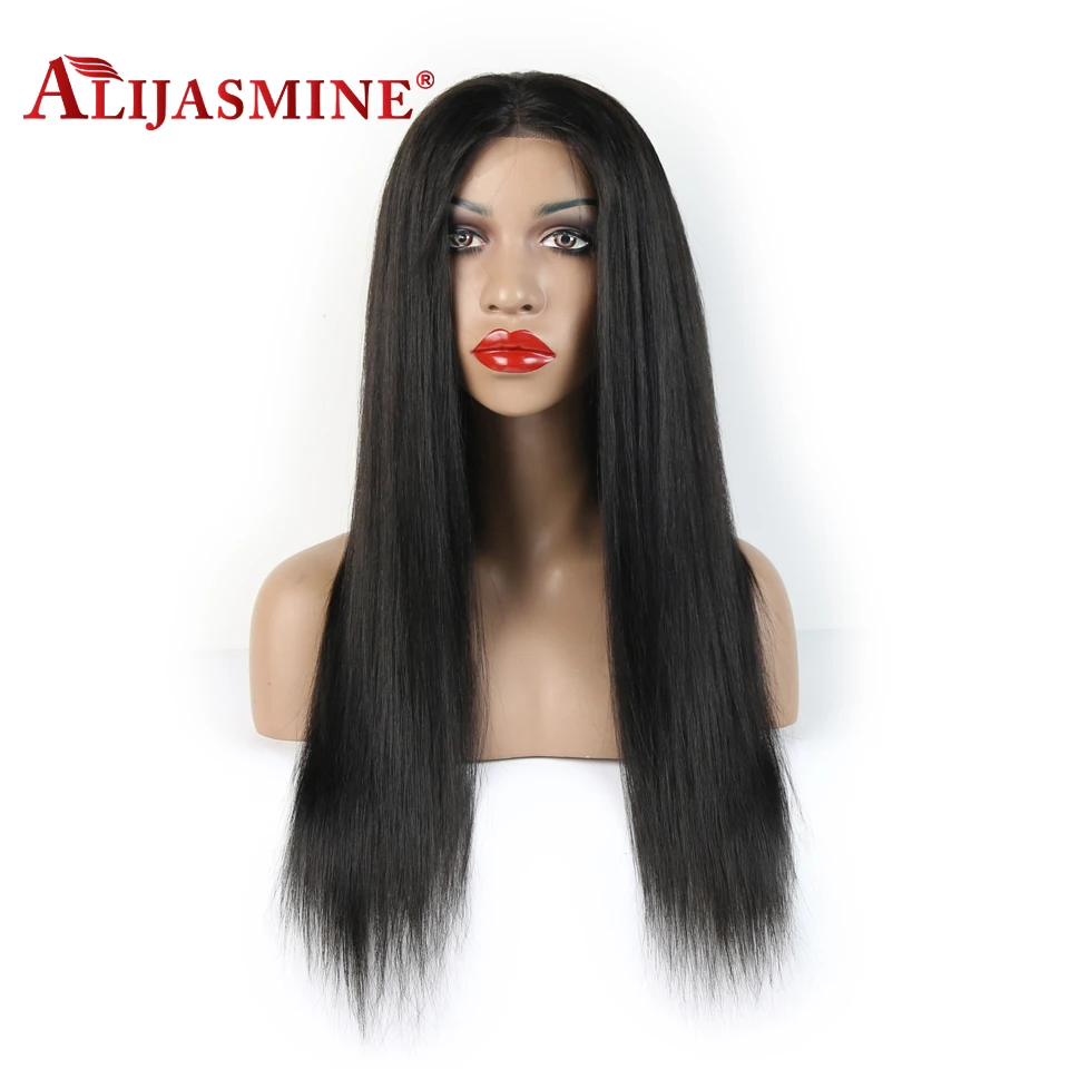Шелковый Топ AliJasmine 13x4 человеческие волосы со шнуровкой спереди искусственные