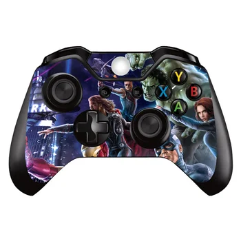 

2pcs/lot Surperhero Design sticker Protector Vinyl Skin Sticker For Microsoft Xbox One Controller Decal Gamepad Cover