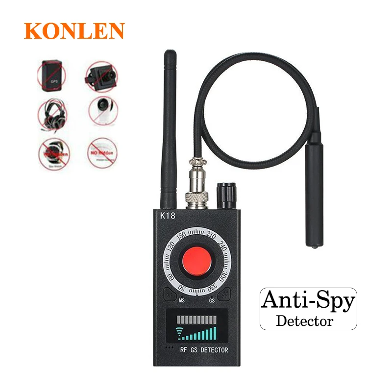 RF finder Anti - Spy Mini Camera Detector bug locator Radio Scanner antispy Hidden GSM GPS Signal tracker audio privacy Security