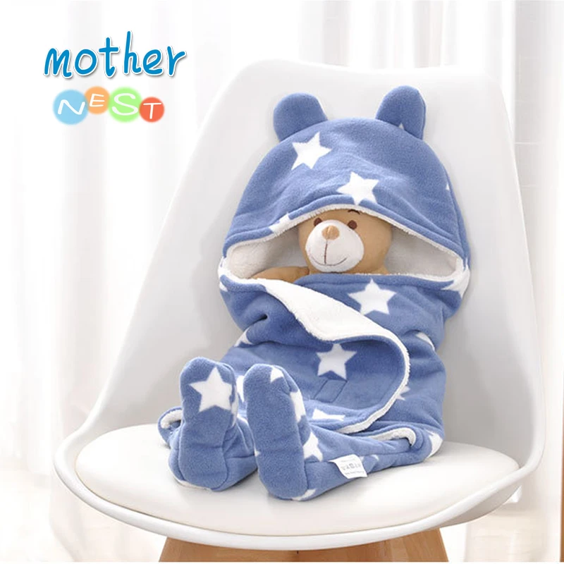 Mother Nest 2018 Winter Baby Sleeping Bags baby Sleepsacks Stars Printed Baby Sleepsack Envelope Wrap Stroller for Newborn