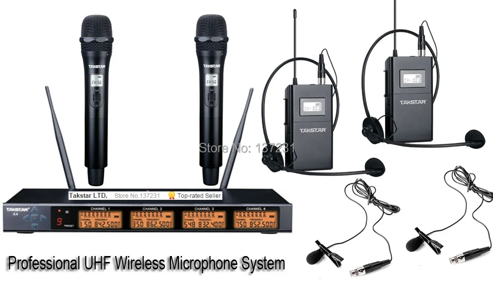 TAKSTAR UHF Wireless Body pack Lapel Microphone transmitter Handheld