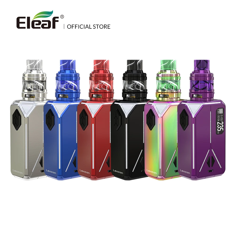 Original Eleaf Lexicon with ELLO Duro kit 6.5ml HW-M/HW-N Coil Box Mod Output of 235W Vape Mod electronic cigarette