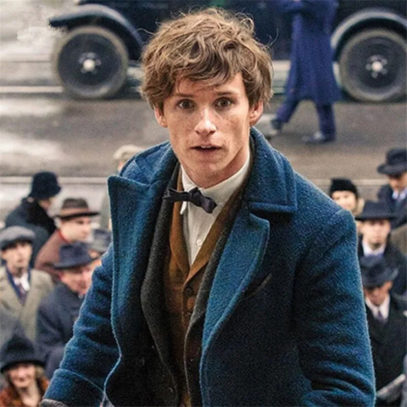 Горячий Esihou фильм «Фантастические твари» и где их найти Newt Scamander коричневый вьющиеся волосы косплей костюм парик