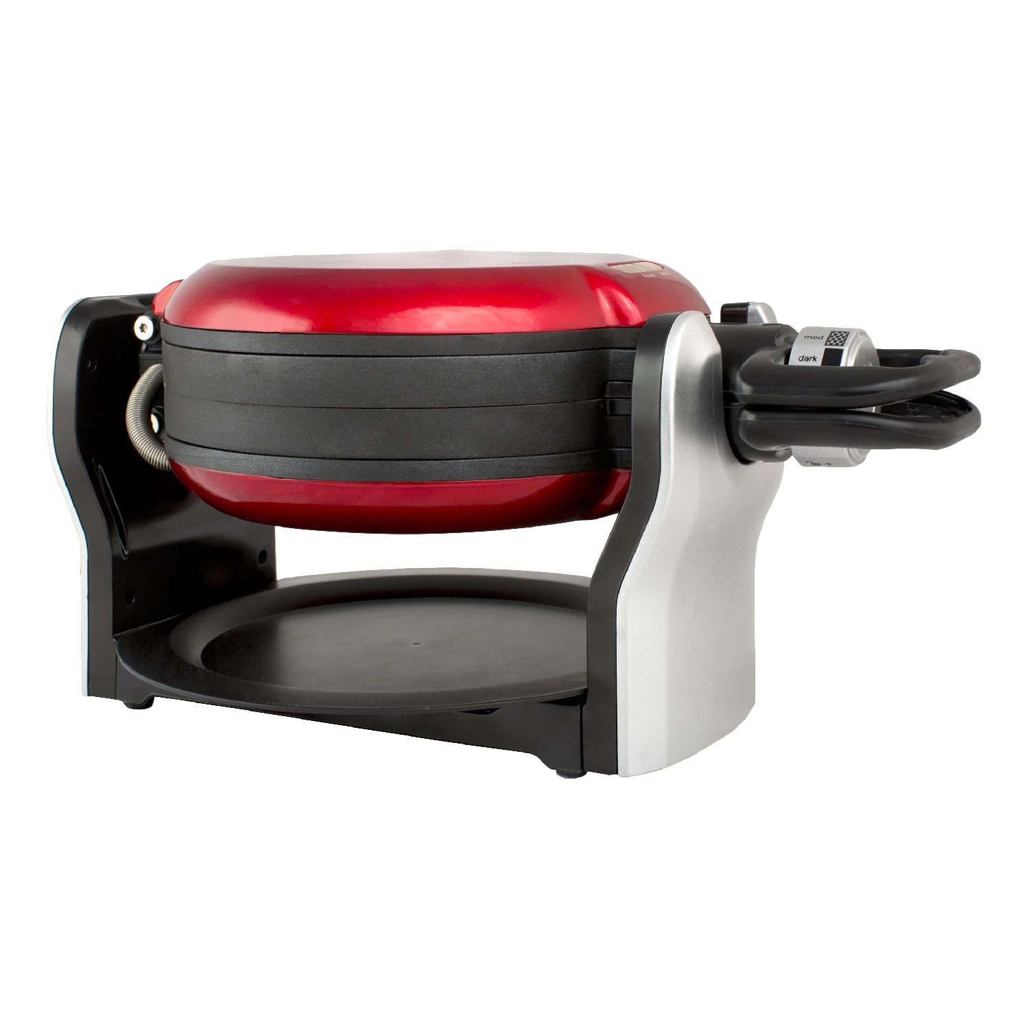 Вафельница GEMLUX GL-WM-888R (Мощность 1800 Вт, поворотная, для венских и бельгийских вафель, 2 пресс-формы диаметром 190 мм с антипригарным покрытием, регулируемый термостат)
