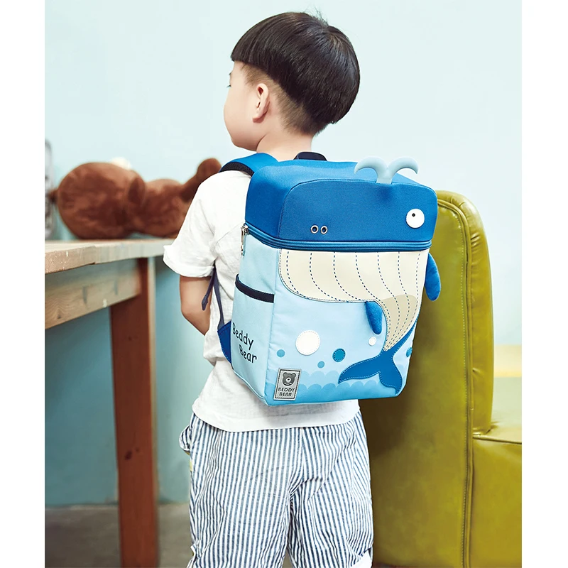 Рюкзак с мультяшным медведем, школьные сумки в Корейском стиле, оригинальные рюкзаки для детей младшего возраста, креативный рюкзак