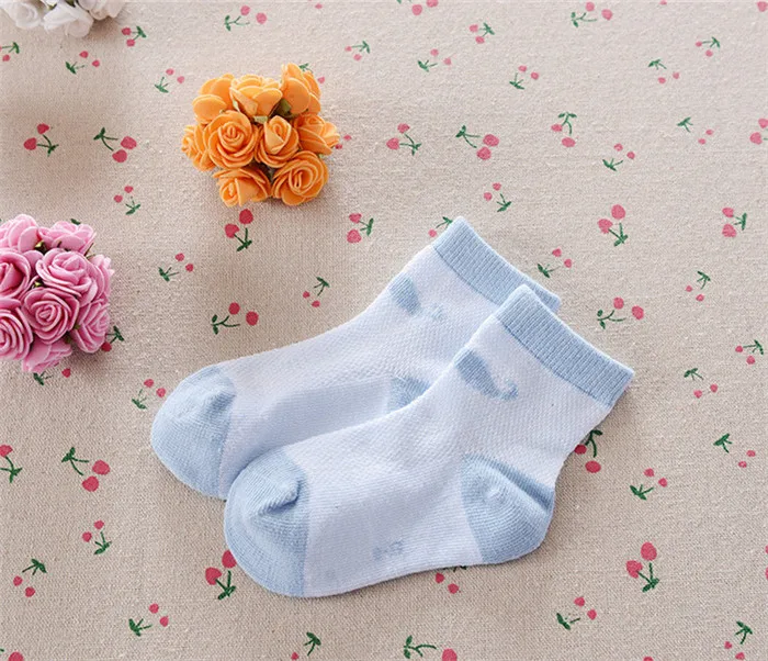 Ограниченное по времени предложение, 3 пар/лот, г. летние детские хлопковые носки для малышей колготы в сетку, весенние C-cll-018-3 с бородой - Цвет: Небесно-голубой