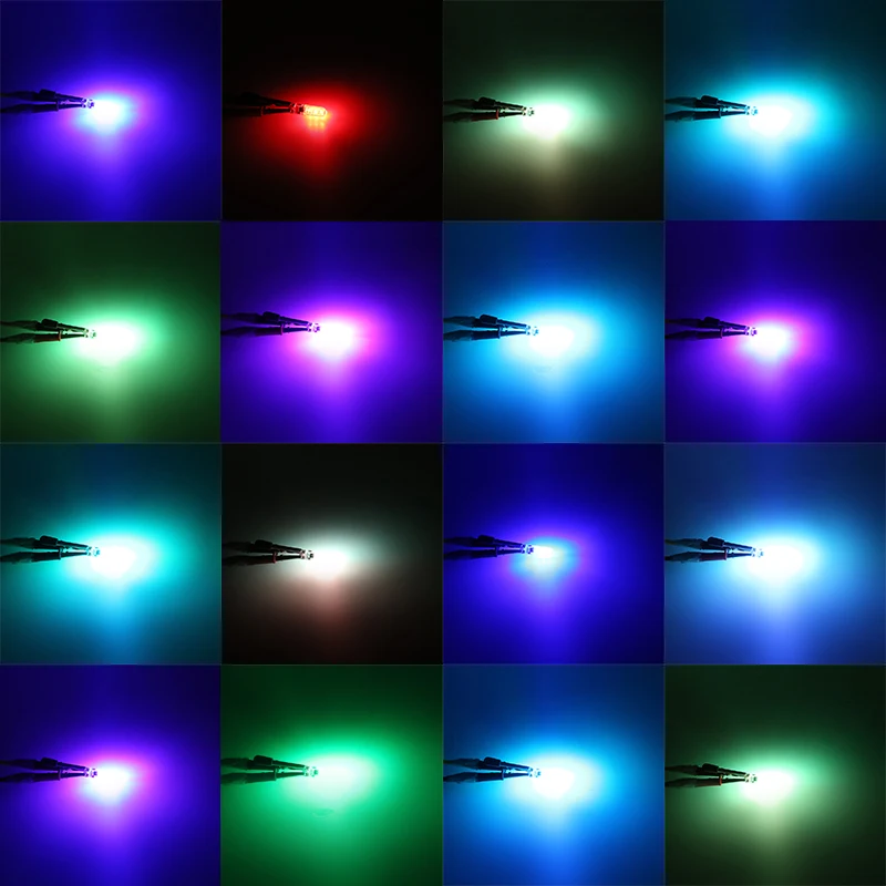 2 шт. T10 W5W 194 168 светодиодный 12 в автомобильный светильник s лампы RGB дистанционное