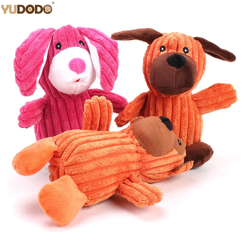 Cartoon Animals Shape Plush Dog Toys Puppy Cat Small Pets Training Supplies Resistance To Bite Dogs Chewing Squeaky Toy