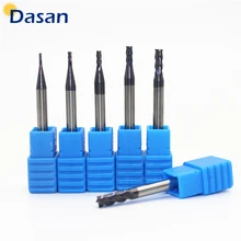 1pcs End mills HRC50 4F 1mm 1.5mm 2mm 2.5mm 3mm 4mm endmills carbide end mill Tungsten Steel Milling Cutter EndMills CNC tool 2f 20 20 45 100 hrc50 carbide end mills carbide square flatted end mill coating nano the lather boring bar cnc machine