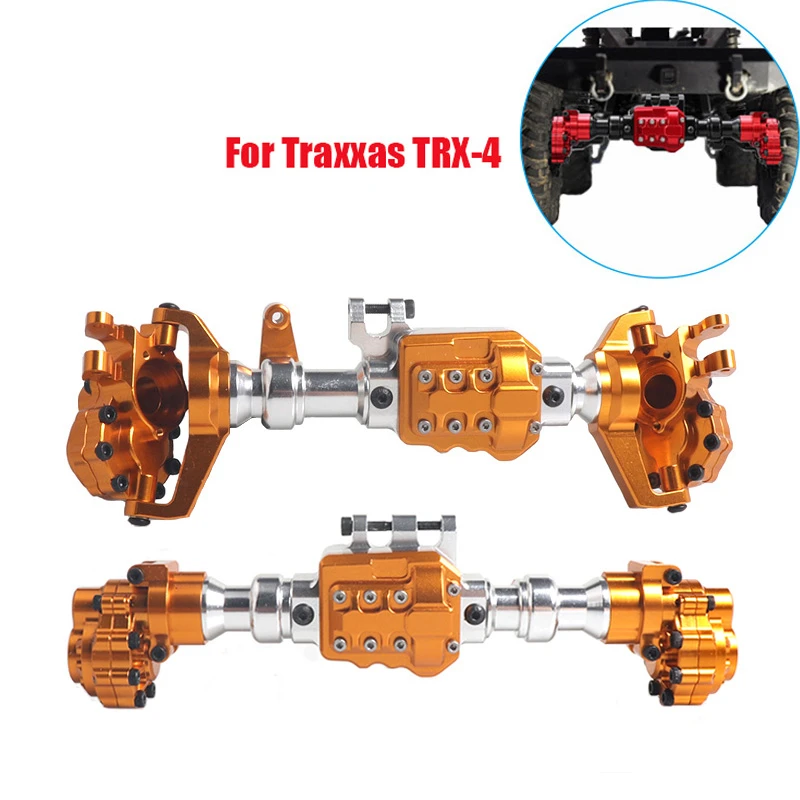 

TRX4 Aluminum Alloy Front Rear Portal Axle Housing Golden for 1/10 RC Crawler Car Traxxas TRX-4 Axles Upgrade Parts