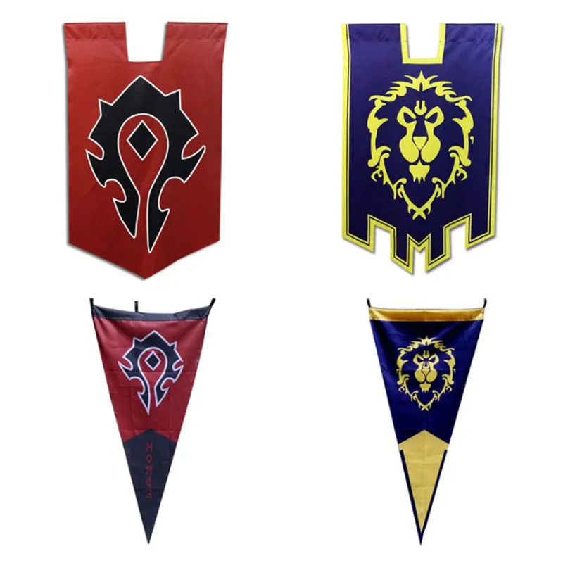 Горячая игра w. o.w Wow Alliance Horde баннер флаг лавсан Синий Домашний Декор косплей
