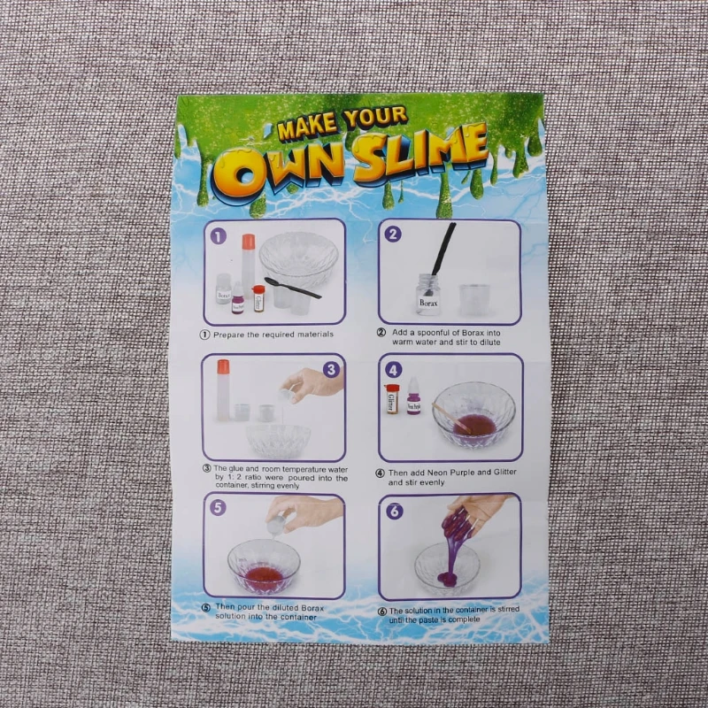 Slime Kit Сделай Сам научная лаборатория для детей светящиеся шары блестки инструкции мерный стакан